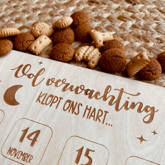 Houten aftelkalender Sinterklaas