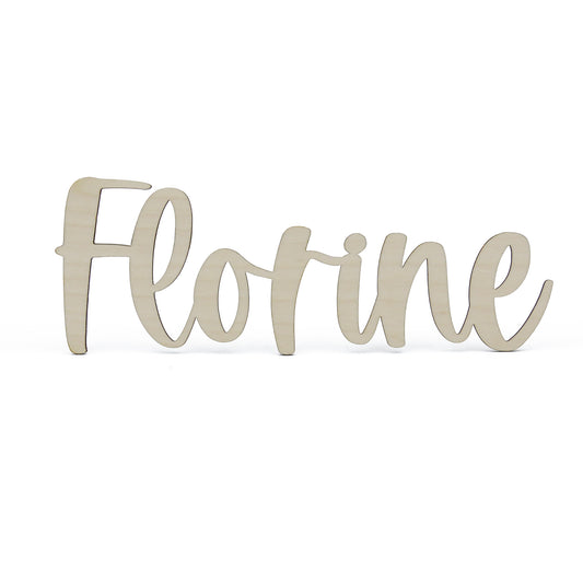 Houten naam uit één stuk - Florine