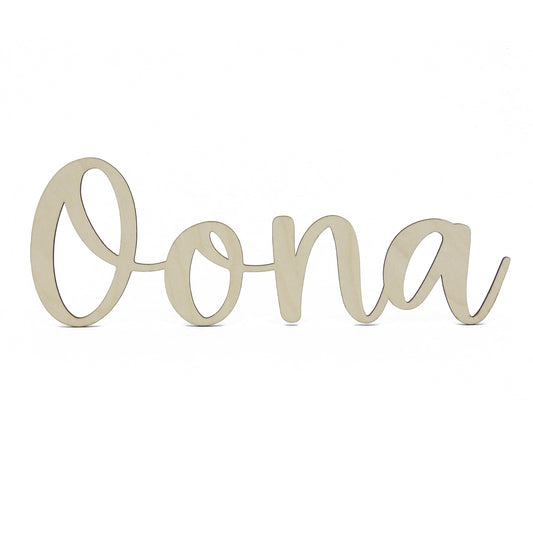 Houten naam uit één stuk - Oona